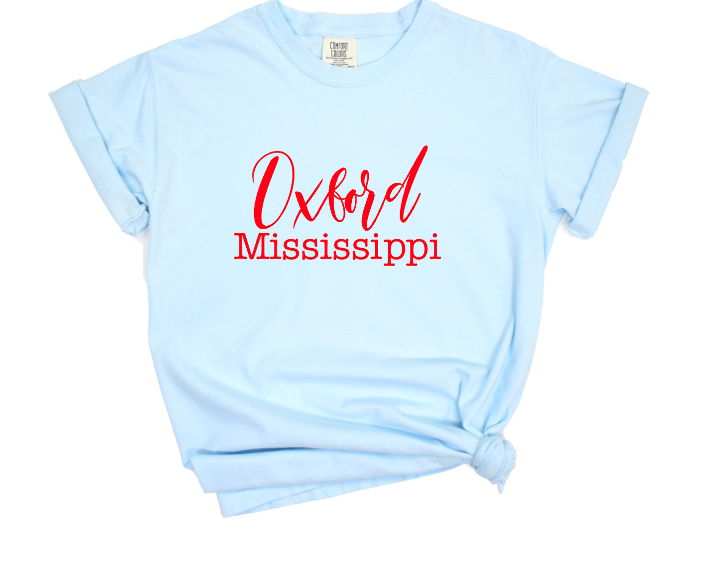 Oxford Mississippi Comfort Colors Tee Ole Miss Rebels