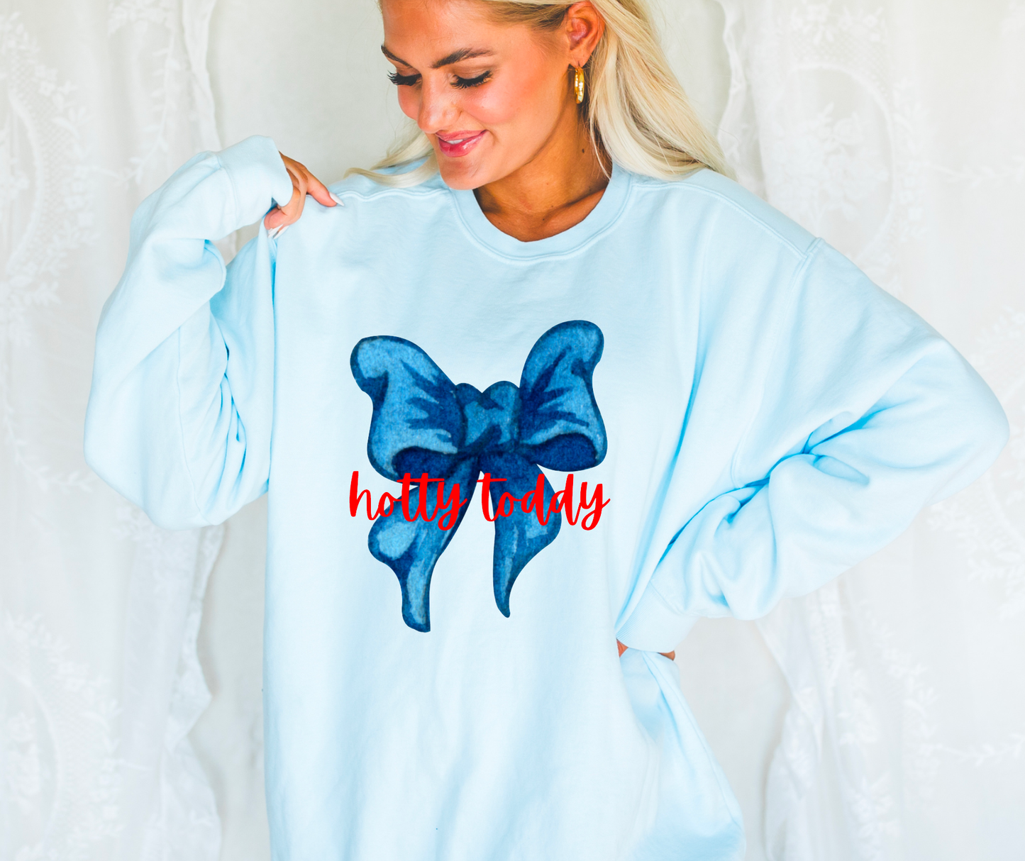 Ole Miss Rebels Hotty Toddy Coquette Bow Sweatshirt