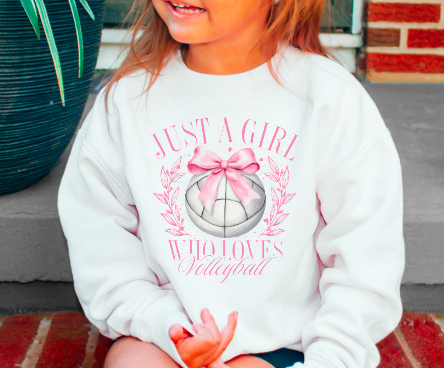 YOUTH Just A Girl Who Loves Volleyball Sweatshirt Sports 