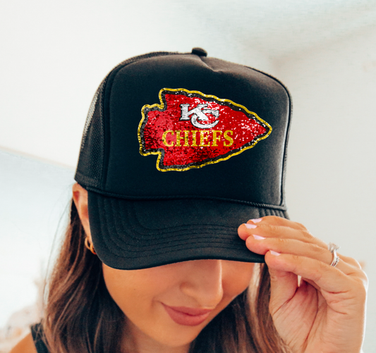 Faux Sequins Kansas City Chiefs Trucker Hat | Kansas City