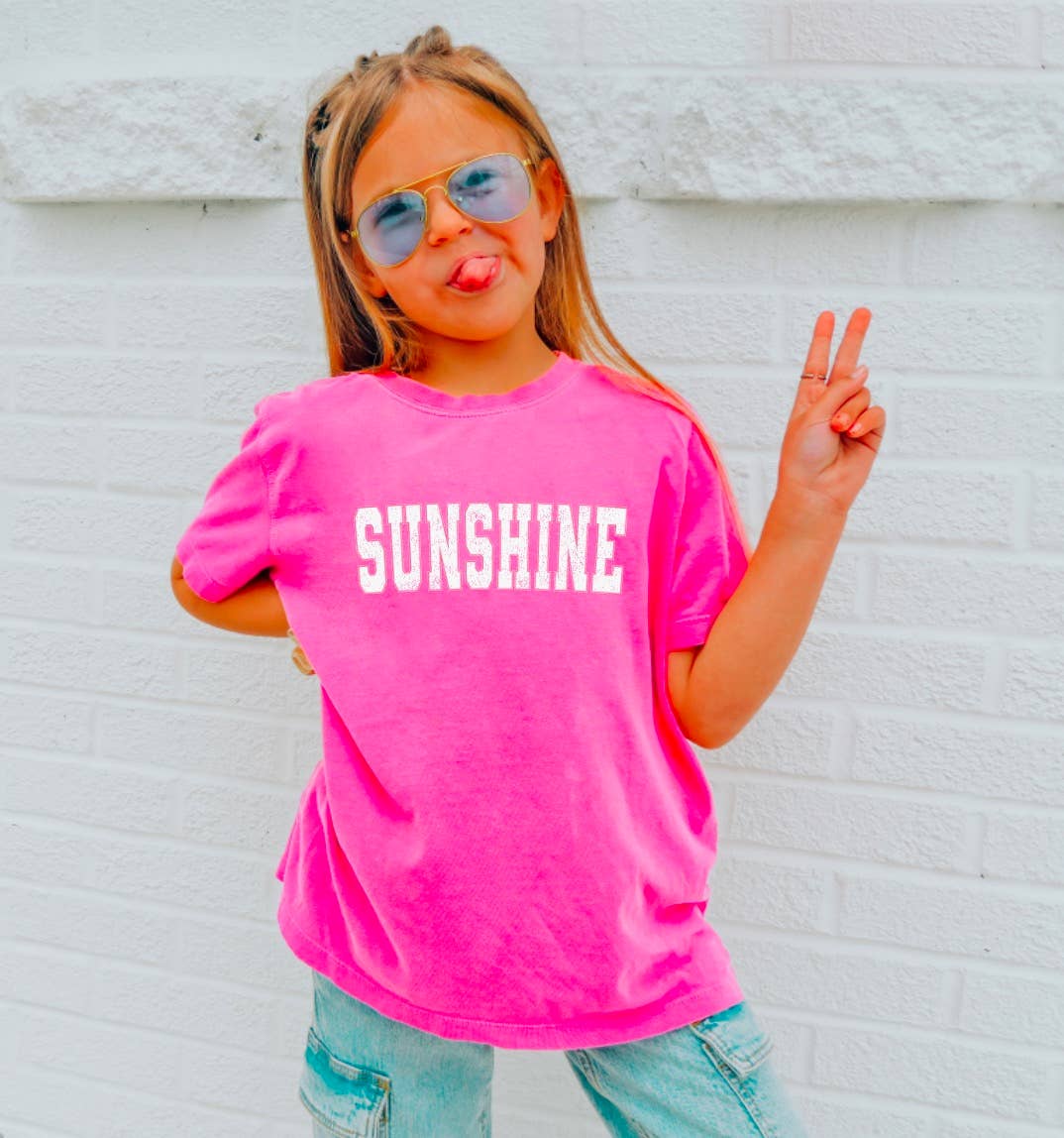 YOUTH Distressed Varsity Summer Tee Beach Kids