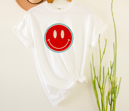 Ole Miss Smiley Face Comfort Colors Tee