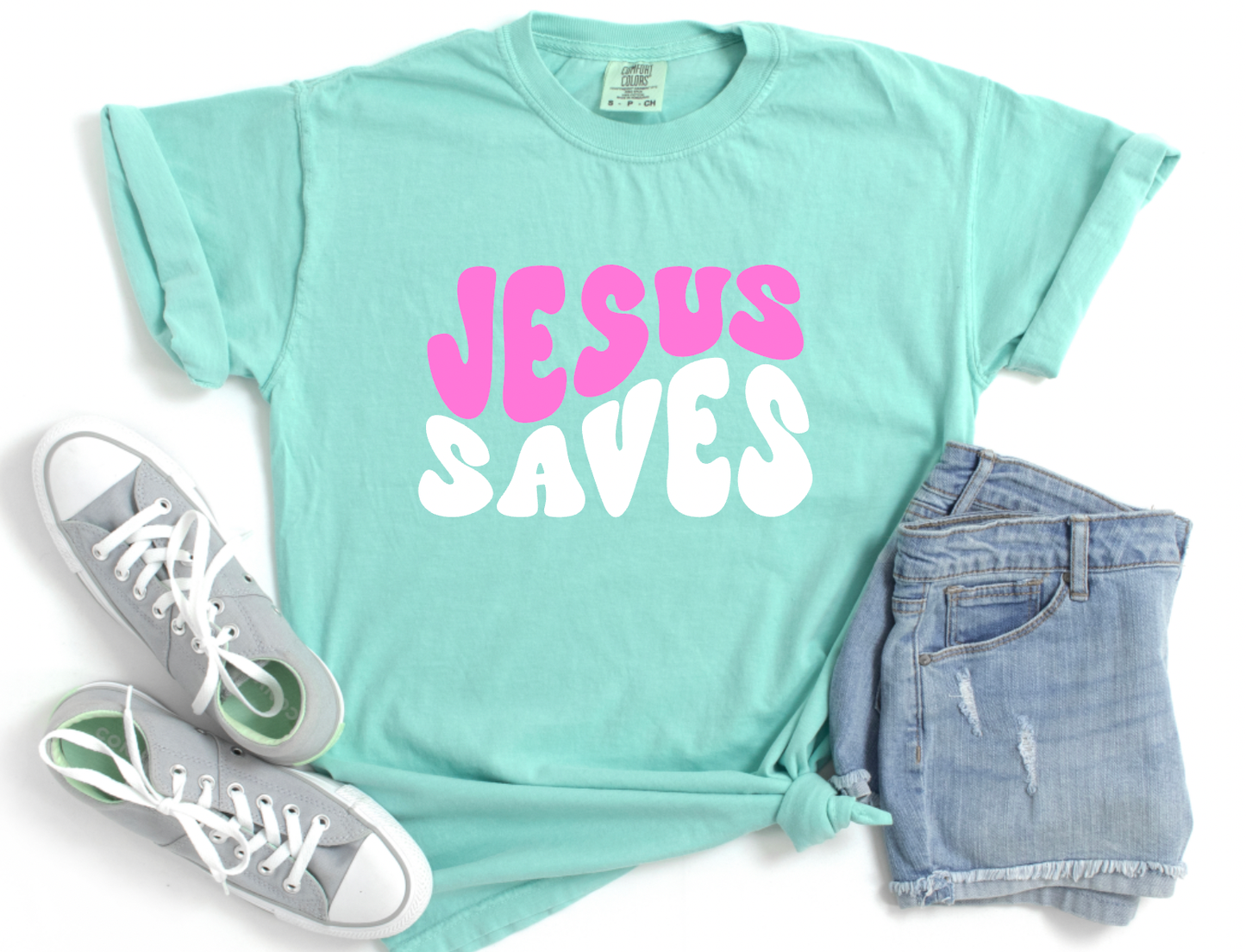 Jesus Saves Graphic Tee | Christian T-Shirt| Faith T-Shirt