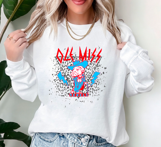 Ole Miss Rebels Powder Blue Rocker Sweatshirt