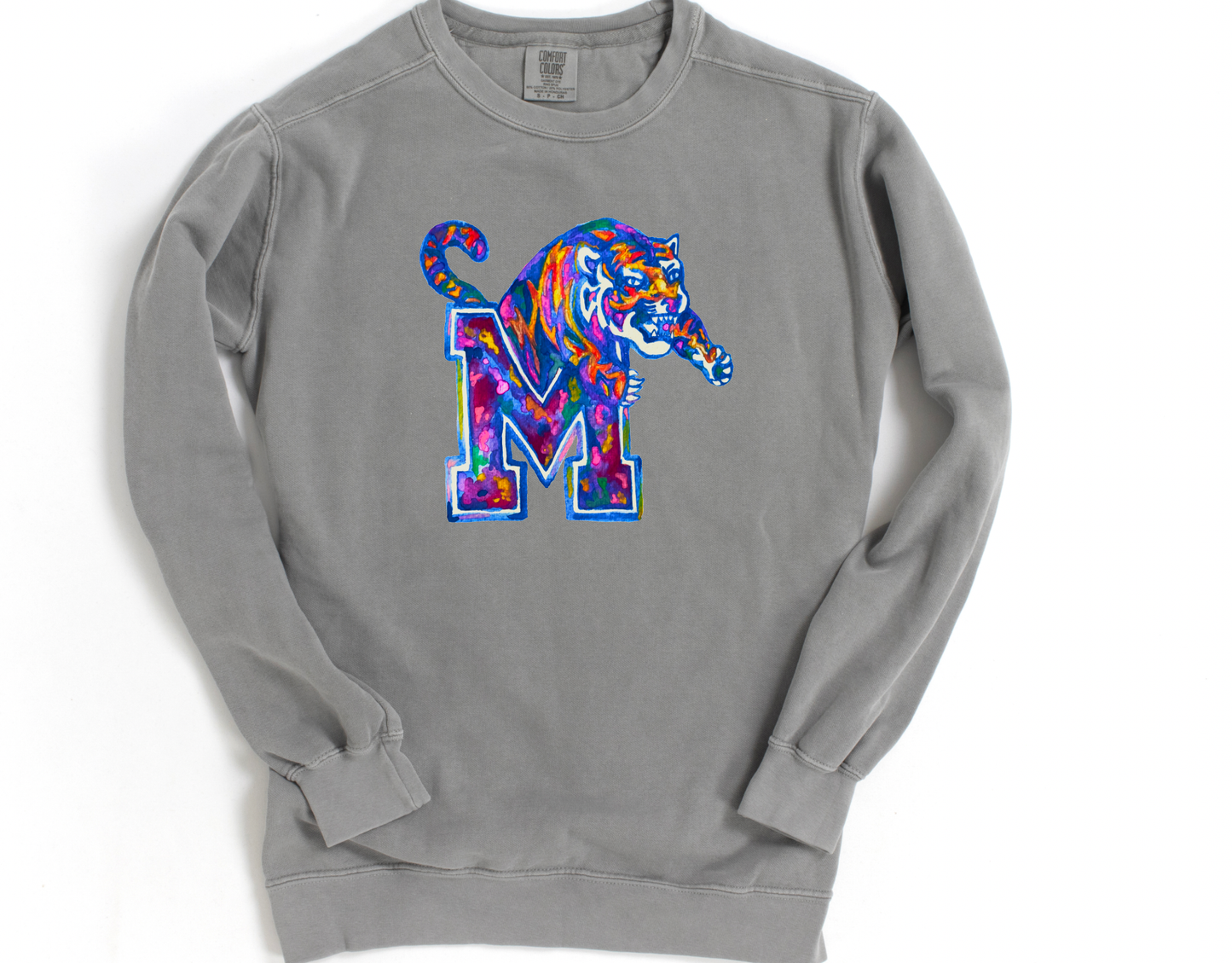 Watercolor Memphis Tigers Graphic Sweatshirt