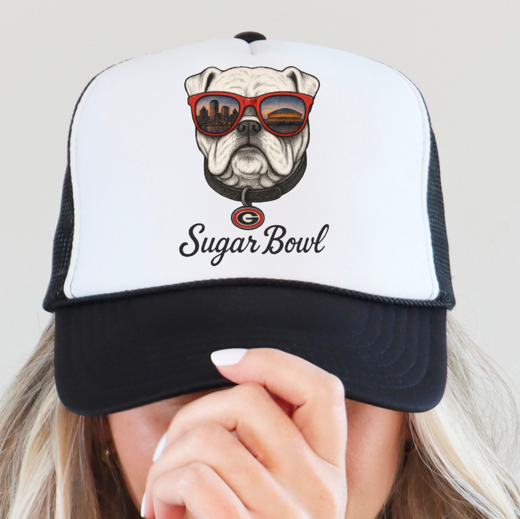  Georgia Bulldogs Sugar Bowl Football Trucker Hat 