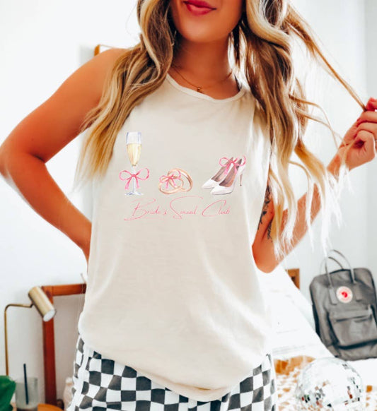 Preppy Bride Social Club Tank Wedding Bachelorette 