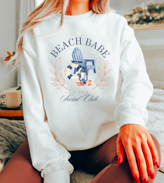 Beach Babe Social Club Sweatshirt Summer Beach
