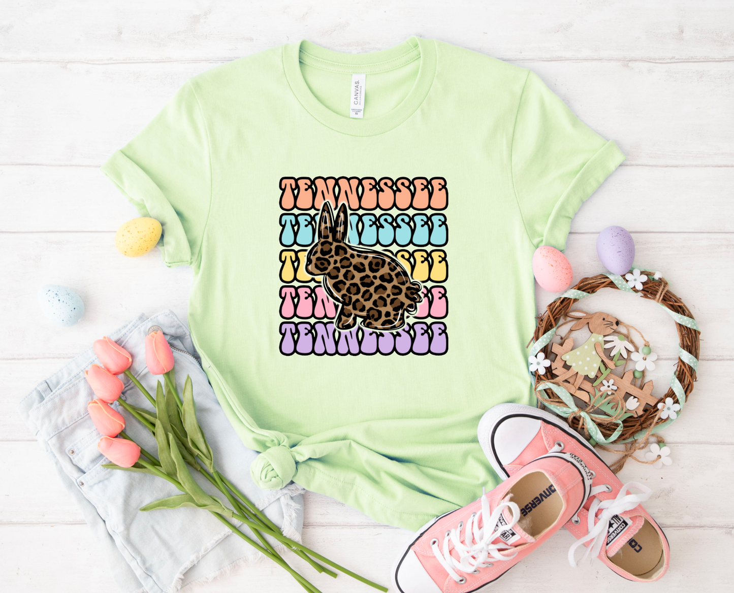 Tennessee Easter Stacked Bella Canvas Tee
