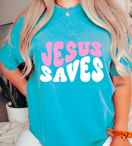 Jesus Saves Graphic Tee | Christian T-Shirt| Faith T-Shirt