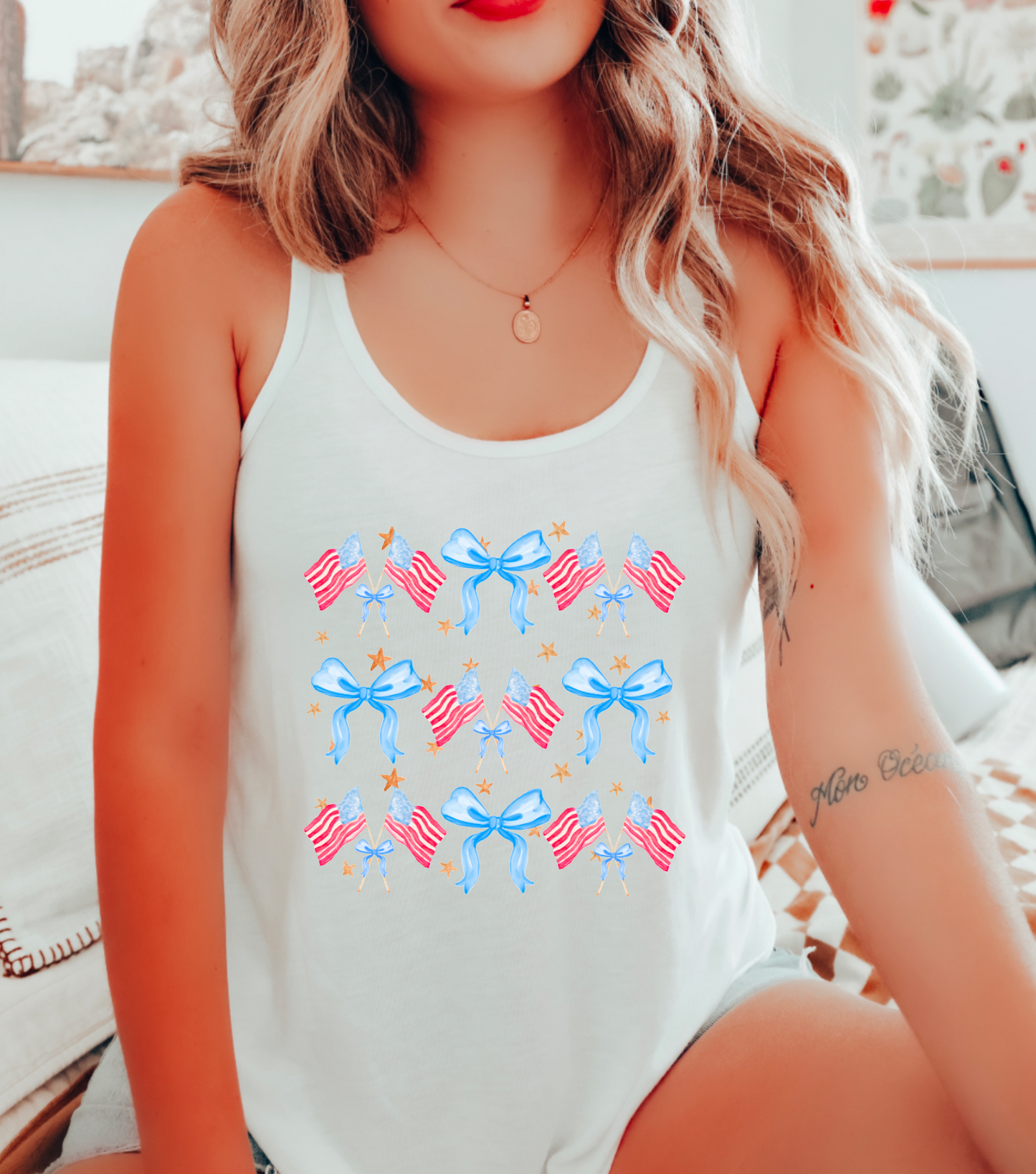 Coquette America Flags & Bows Tank Top | 4th of July