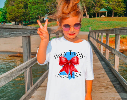 Toddler Hotty Toddy Social Club Tee Ole Miss Rebels Coquette