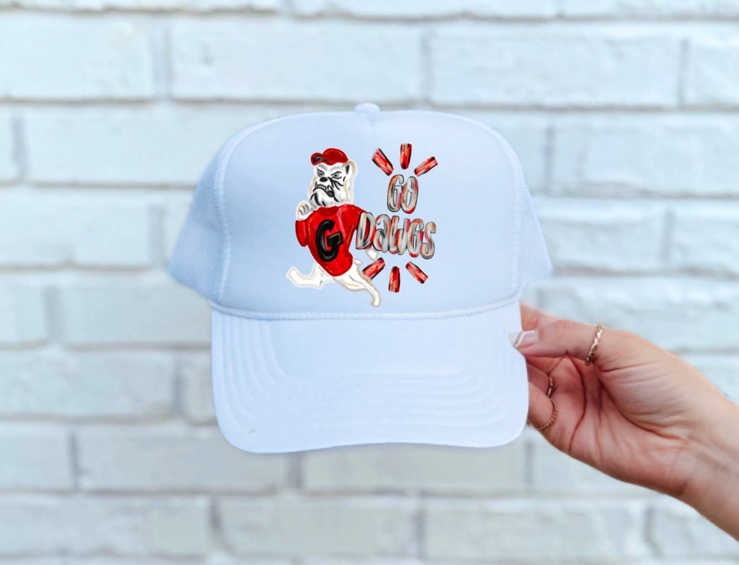 YOUTH Watercolor Georgia Bulldogs Trucker Hat Football
