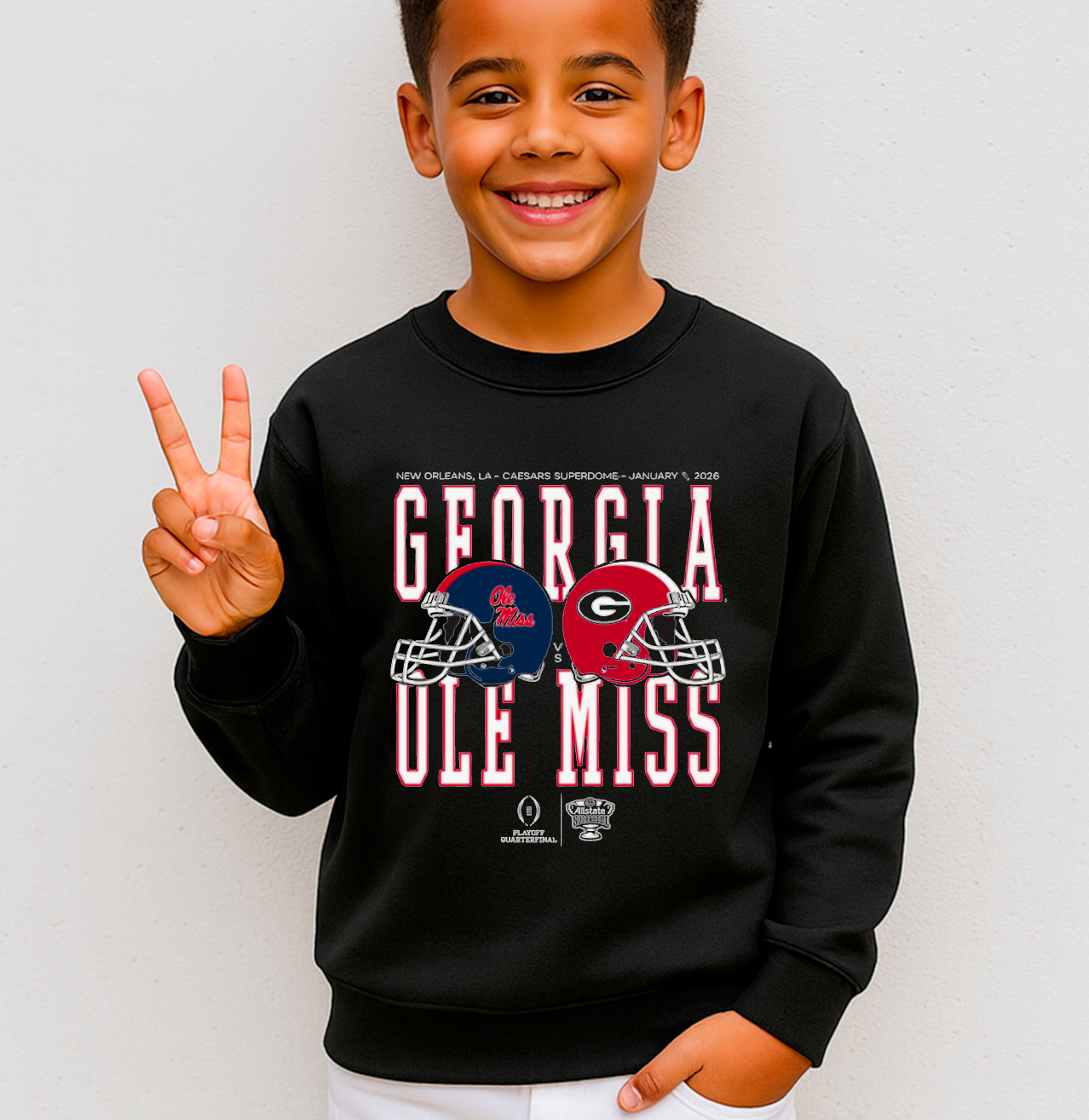 YOUTH Ole Miss & Georgia Bulldogs Sugar Bowl Sweatshirt 
