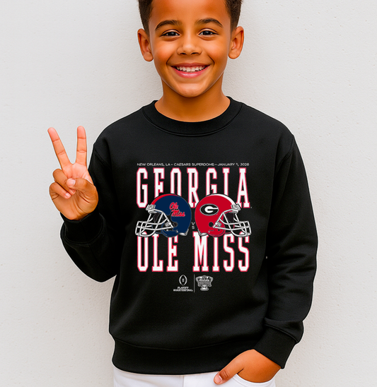 YOUTH Ole Miss & Georgia Bulldogs Sugar Bowl Sweatshirt 