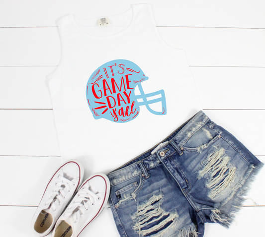 It's Game Day Y'all Comfort Colors Tank Ole Miss Tees