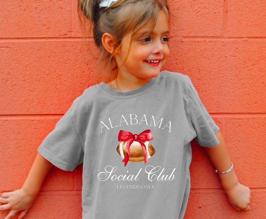 YOUTH Alabama Social Club Coquette Graphic Tee Football Kids