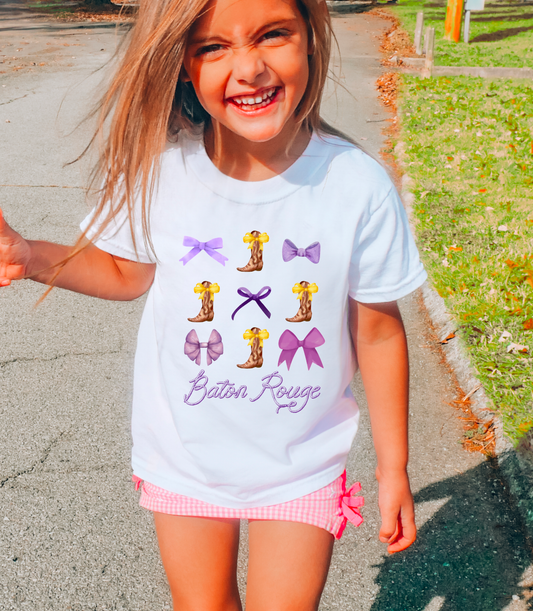 YOUTH Baton Rouge Coquette Graphic Tee LSU Tigers