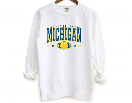 Michigan Game Day Sweatshirt Football Tees