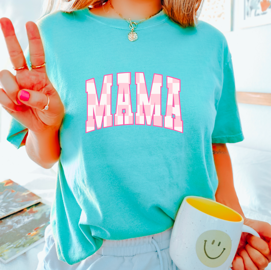 Mama Checker Comfort Colors Tee