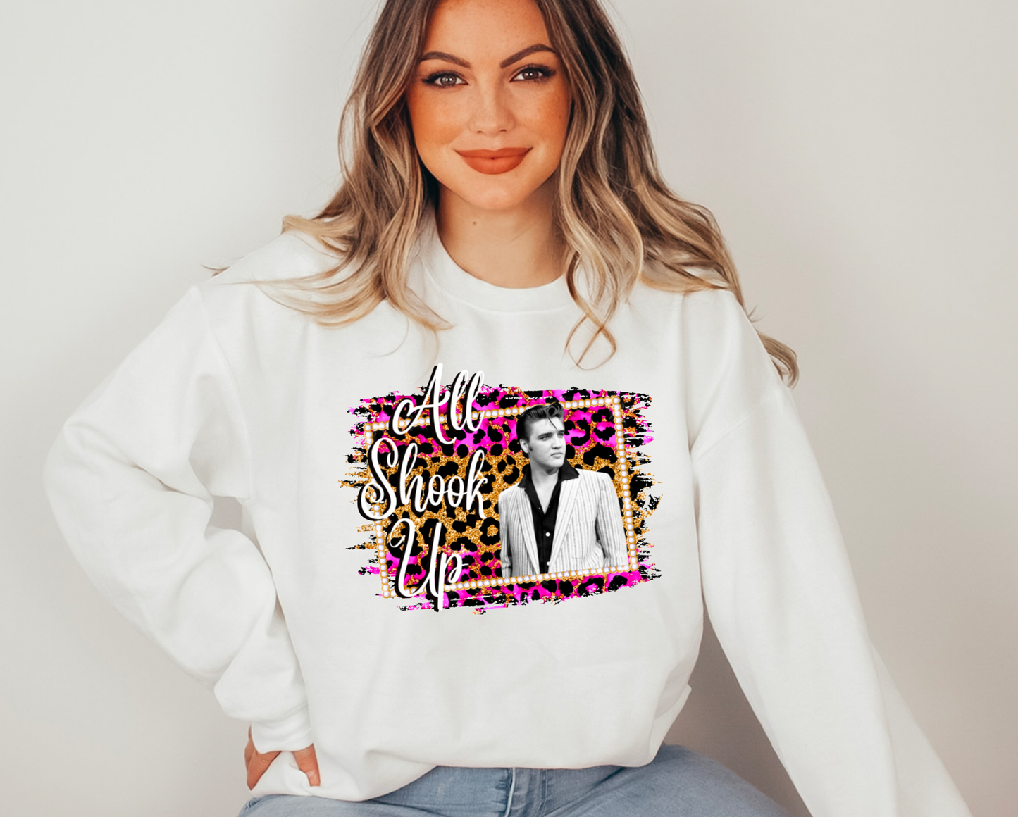 All Shook Up Elvis Gildan Sweatshirt