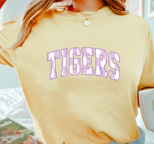 LSU Tigers Checker Comfort Colors Tee
