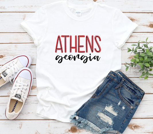 Athens Georgia Graphic Tee Georgia Bulldogs Tees