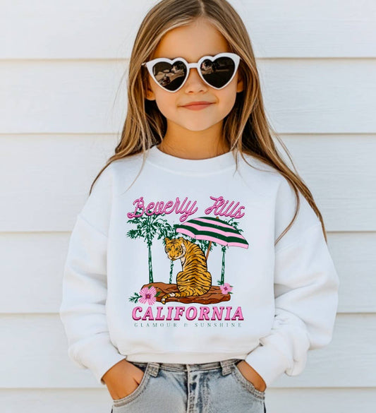 YOUTH Preppy Beverly Hills California Sweatshirt Kids 