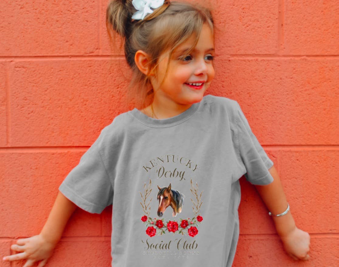 YOUTH Kentucky Derby Social Club Tee Churchill Downs Kids