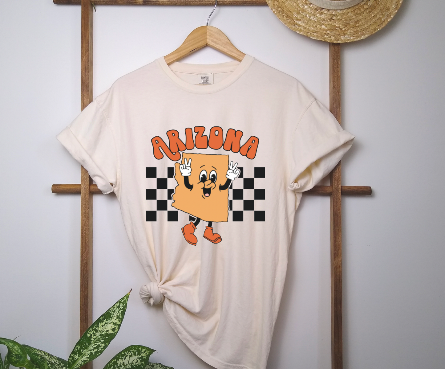 Retro Arizona Checkered Graphic Tee | States | Arizona