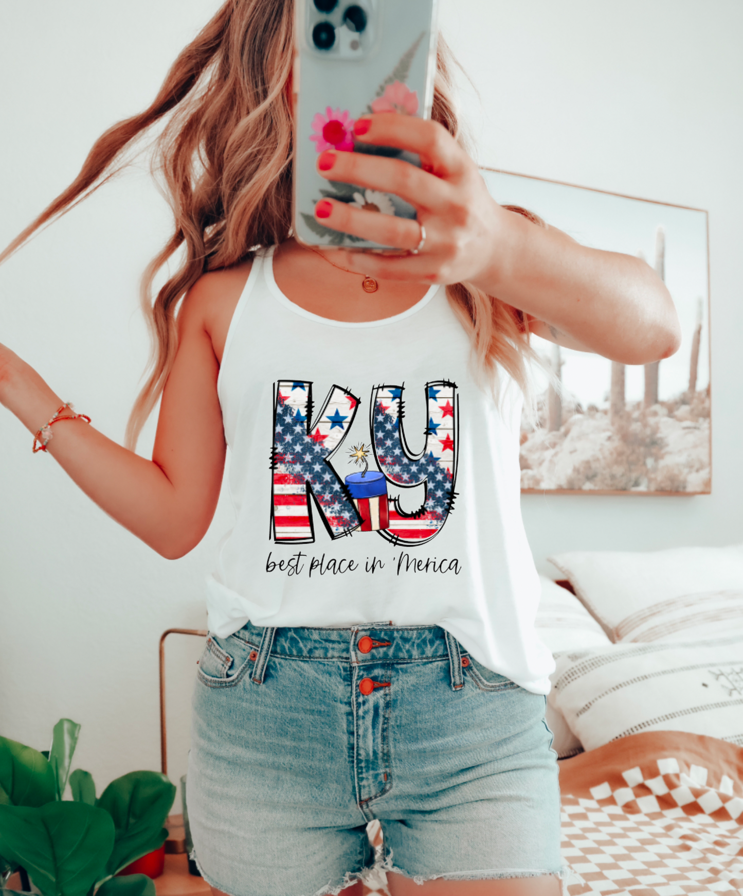 Kentucky Patriotic America Tank Top | 4th of July | USA