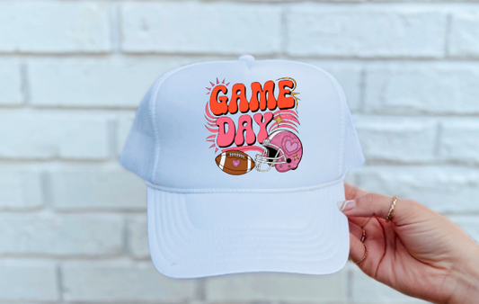 Retro Football Game Day Trucker Hat Sports Fall 