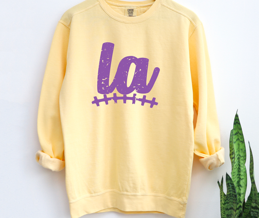 LSU Tigers Football Comfort Colors Sweatshirt