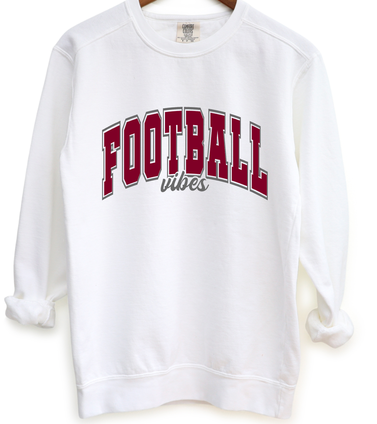 Football Vibes Comfort Colors Sweatshirt Mississippi Tees