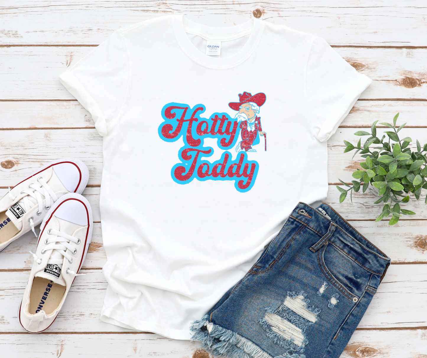 Powder Blue Hotty Toddy Graphic Tee Ole Miss Tees