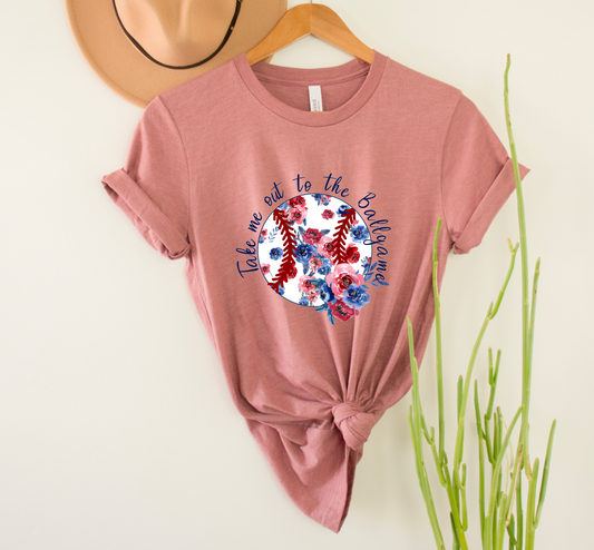 Floral Baseball Graphic Tee