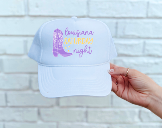 Preppy Western Louisiana Saturday Night Trucker Hat    