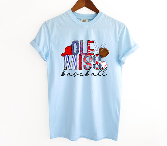 Ole Miss Baseball Comfort Colors T-Shirt