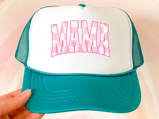 Mama Checkered Baseball Cap