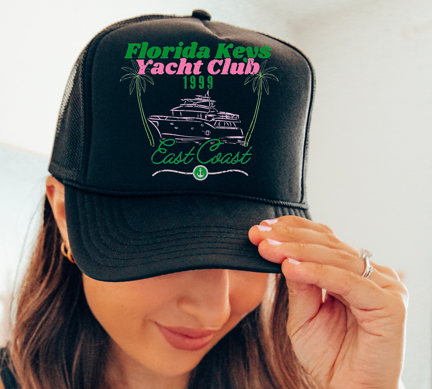 Florida Keys Yacht Club Women's Trucker Hat Summer 