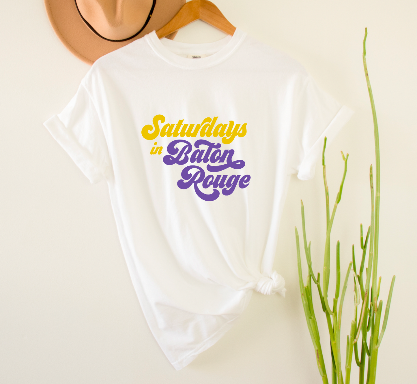 Saturdays In Baton Rouge Comfort Colors Tee LSU Tigers Tees