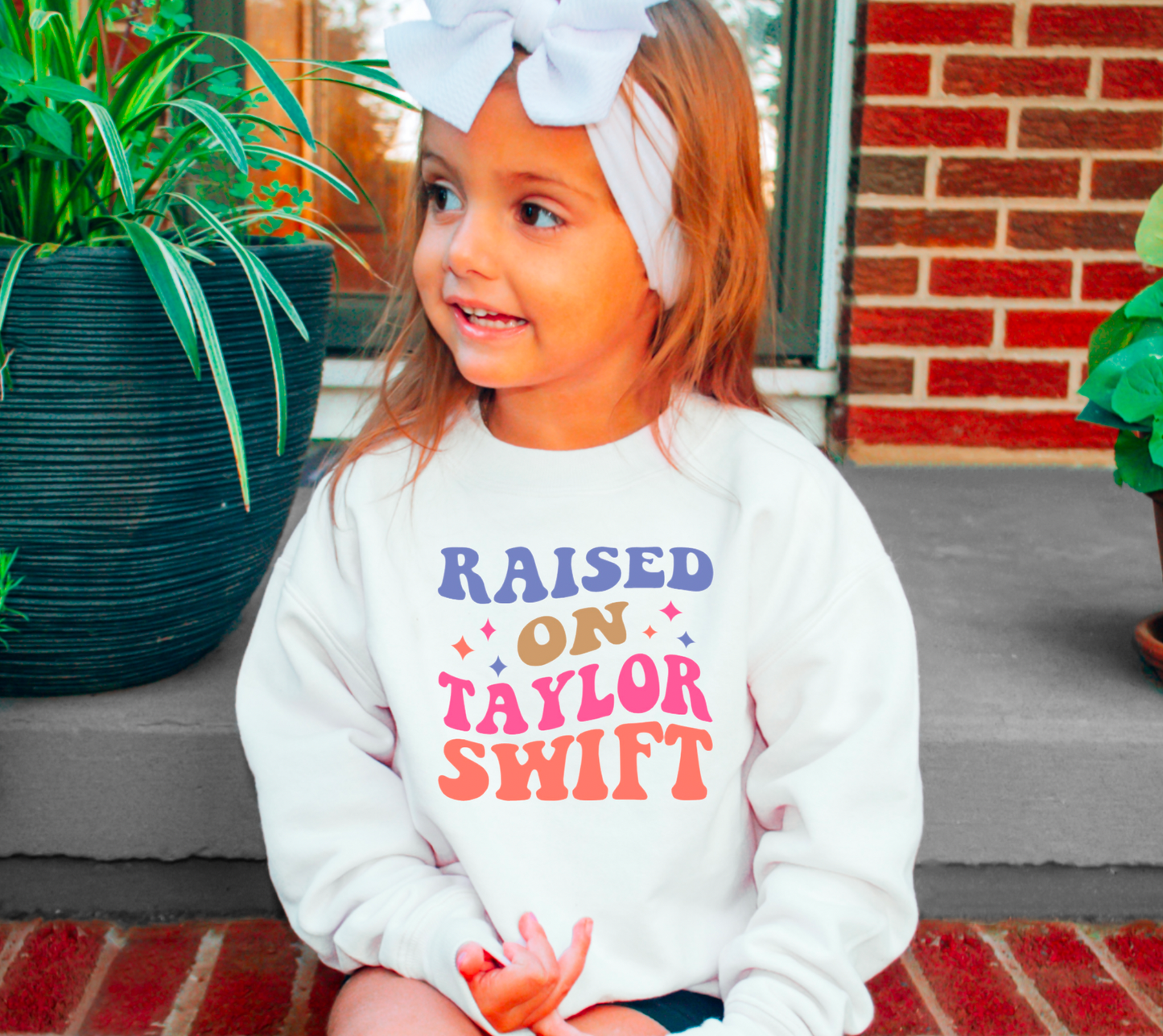 YOUTH Raised On Taylor Swift Sweatshirt Kids 