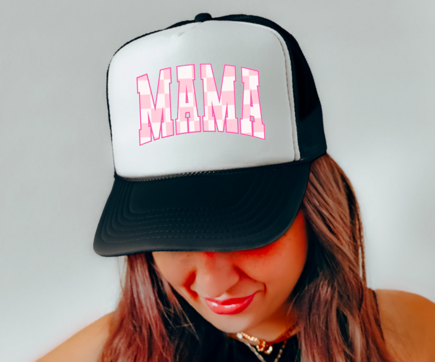 Mama Checkered Baseball Cap