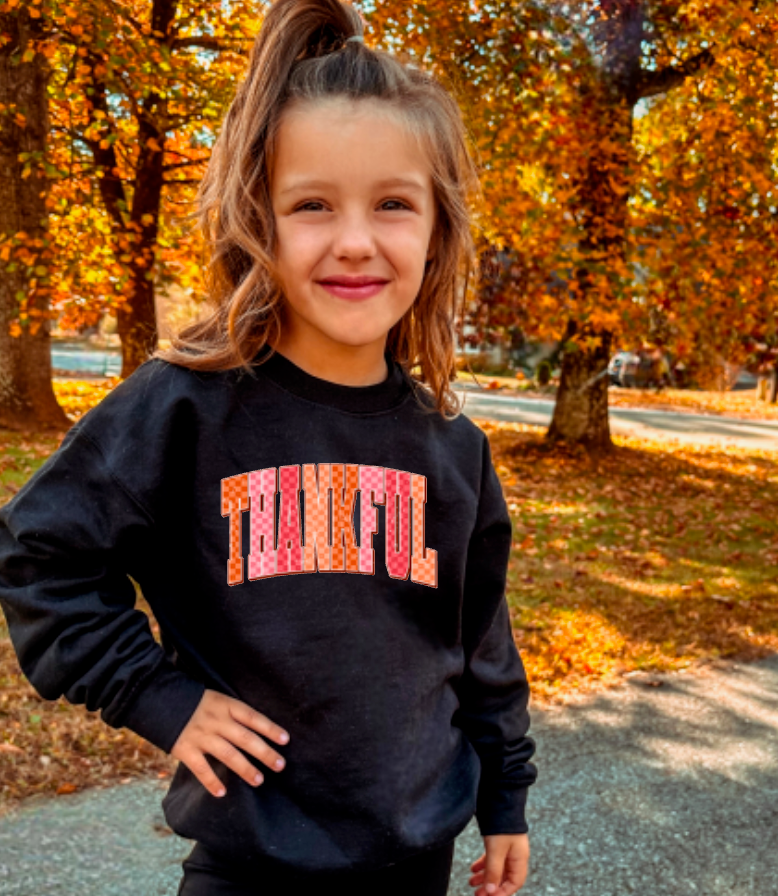 YOUTH Preppy Thankful Colorful Checker Long Sleeve         