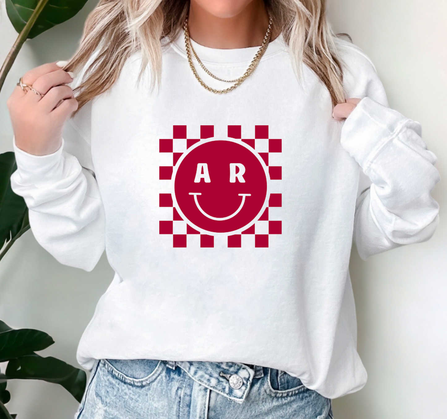 Arkansas Checkered Sweatshirt