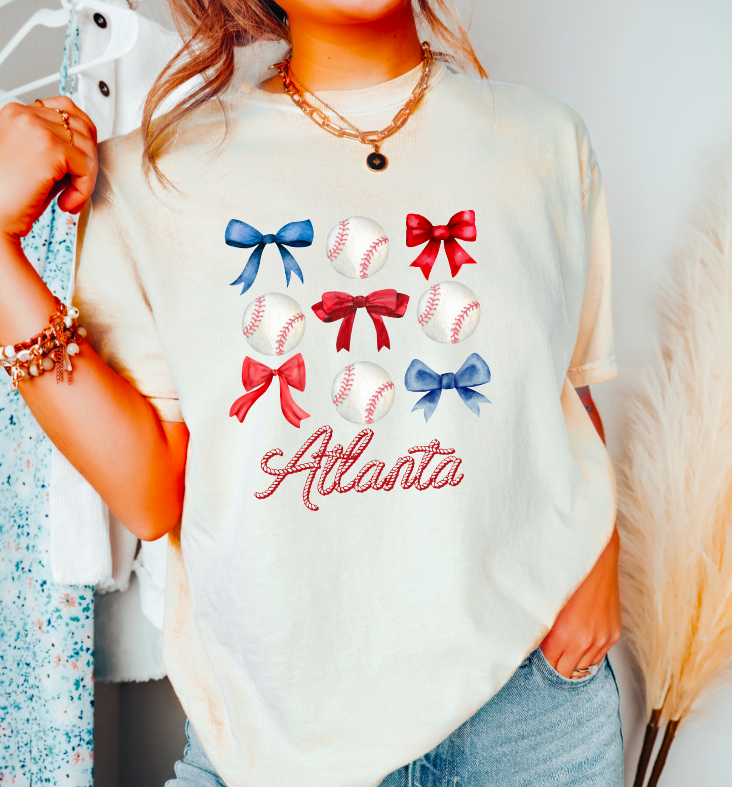 Coquette Atlanta Braves Baseball Graphic Tee | Atlanta