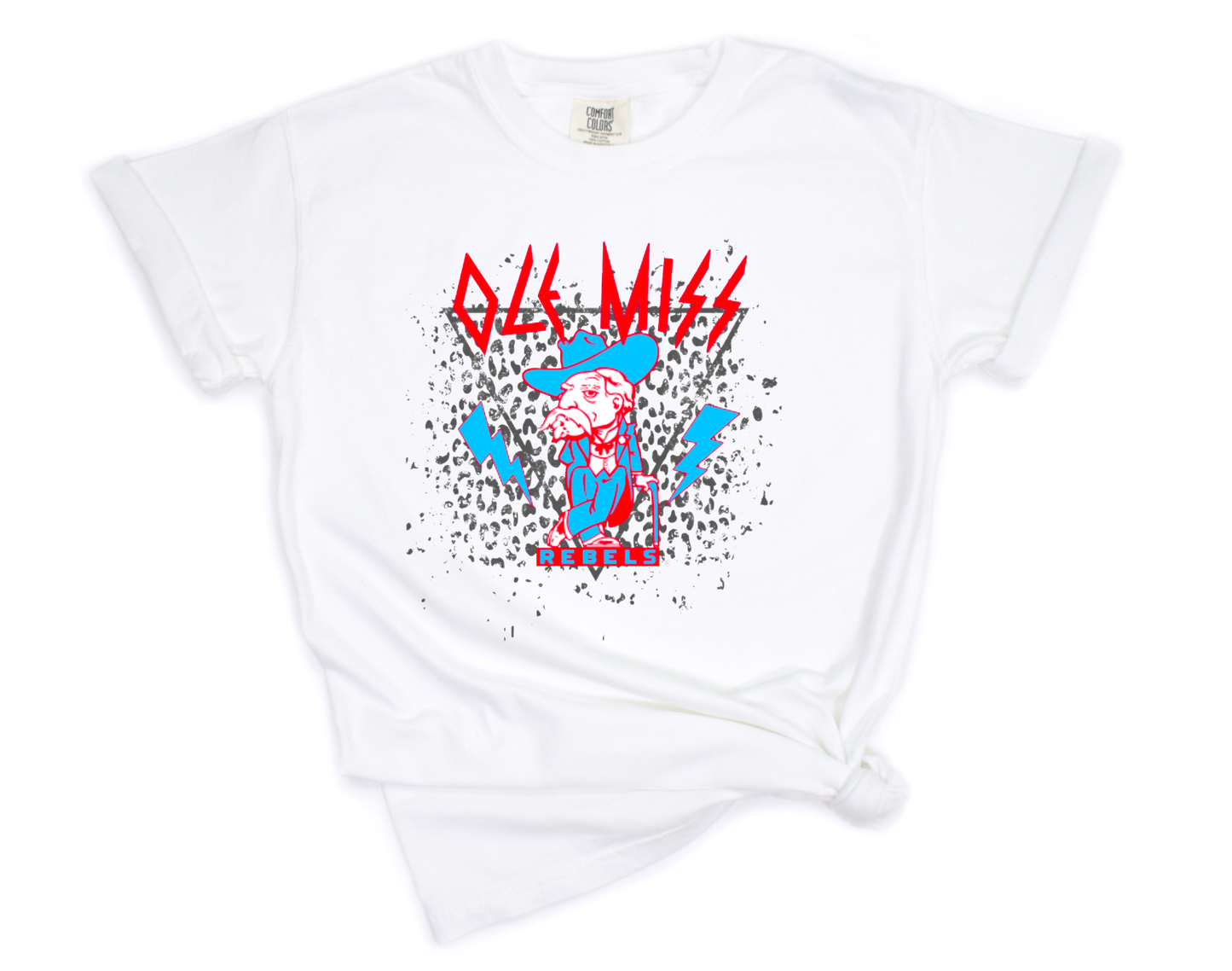 Ole Miss Rebels Powder Blue Rocker Graphic Tee