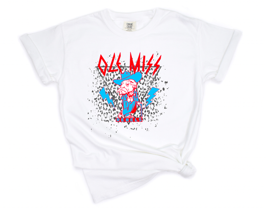 Ole Miss Rebels Powder Blue Rocker Graphic Tee