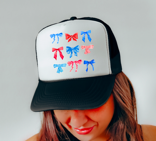 Coquette America Bows Trucker Hat | 4th of July | America