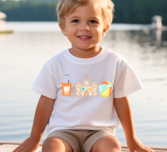 Watercolor Boys Summer Kids T-Shirt  Summer Kids